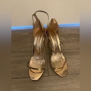 Fashion Nova Elegant Gold Strappy Heels